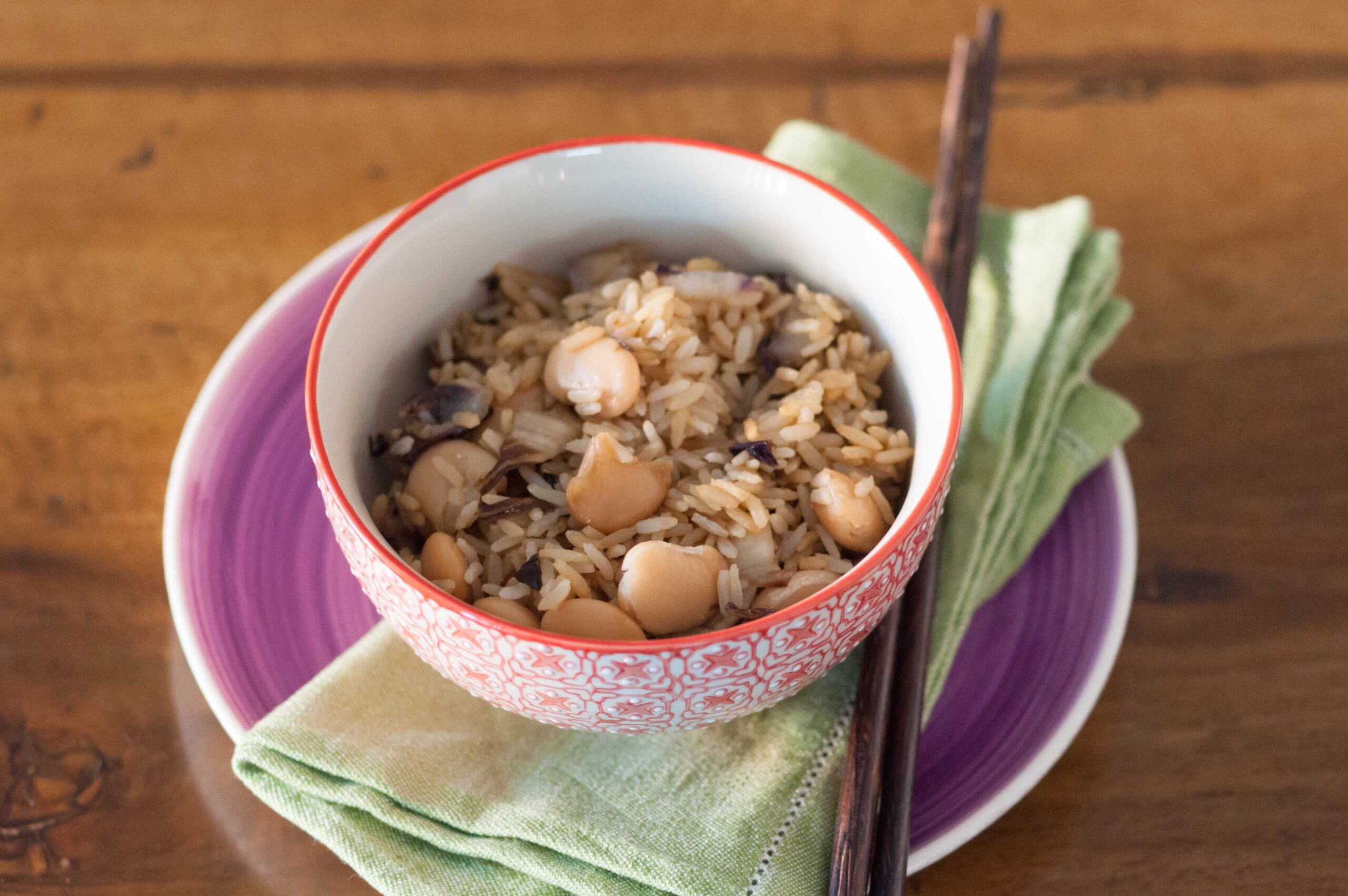 riso integrale fagioli radicchio soia