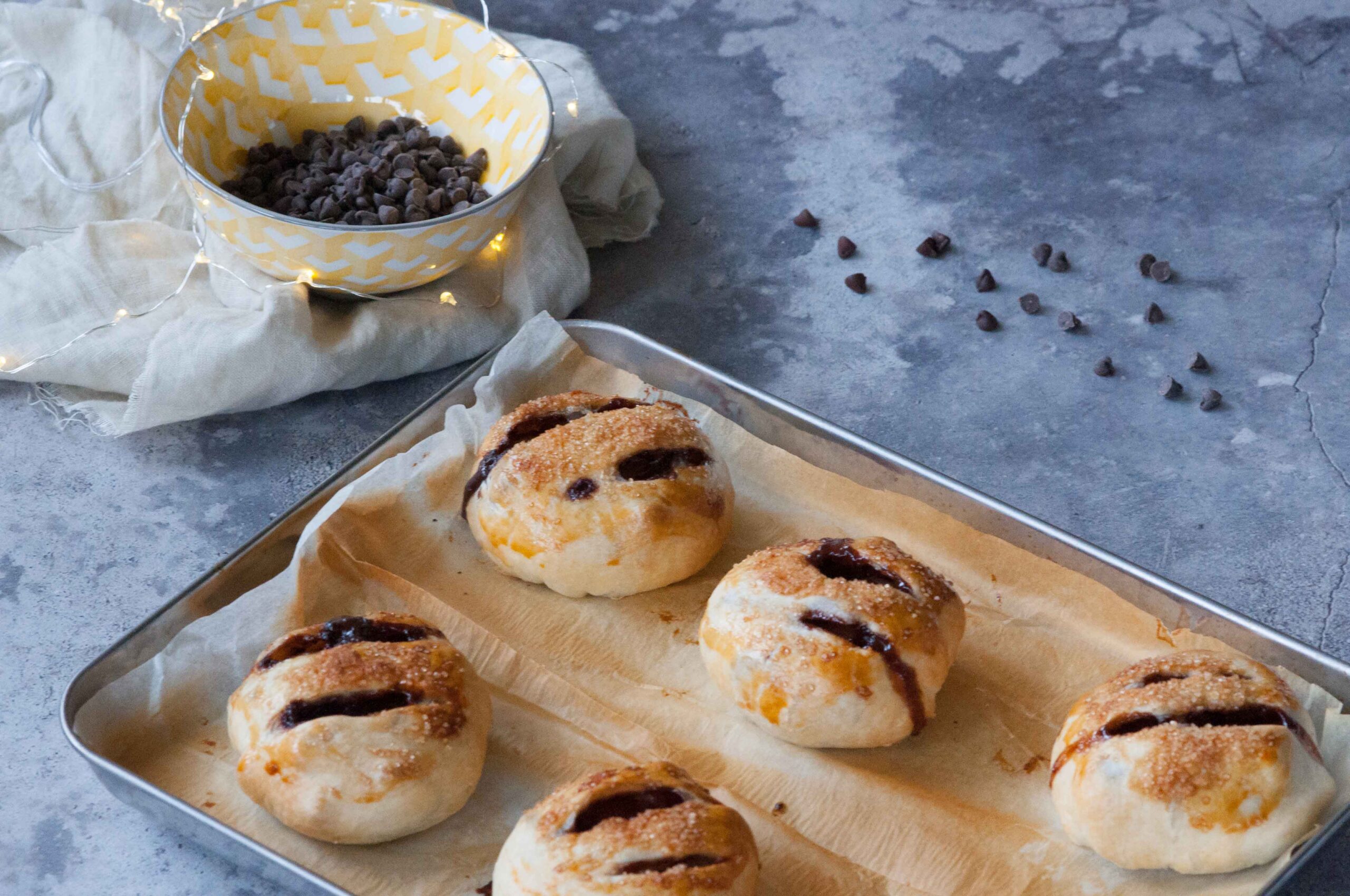 fagottini con pere e cioccolato